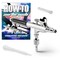 PointZero Dual-Action 2cc Gravity-Feed Airbrush Set with .2mm Nozzle